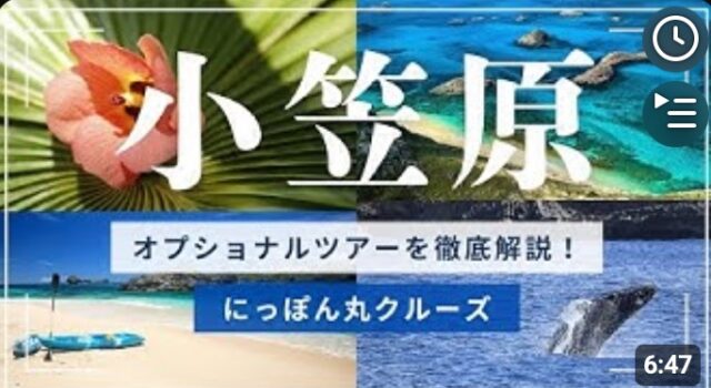 YOUTUBE：小笠原ツアー大全！船旅の専門家が説明